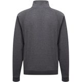 Donkergrijze fleece sweater/trui met rits kraag voor heren/volwassenen - Truien