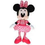 Pluche Minnie Mouse Disney knuffel ballerina met stippen jurk 40 cm - Knuffeldier