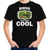 Dieren toekan t-shirt zwart kinderen - birds are cool shirt jongens en meisjes - T-shirts