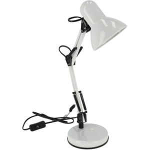 Witte bureaulamp/tafellamp 37 x 15 x 42 cm - Bureaulampen