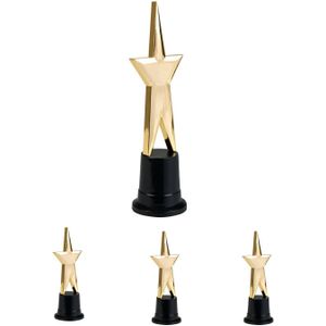 4x stuks ster award goud 22 cm - Fopartikelen