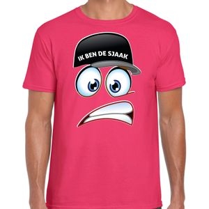 Vrijgezellenfeest T-shirt voor heren - ik ben de Sjaak - roze - vrijgezellen team - Feestshirts