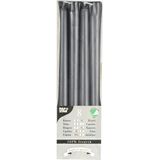 Dinerkaarsen/kandelaarkaarsen Nordic - 16x stuks - zilvergrijs - Gotisch -  25 cm - Dinerkaarsen