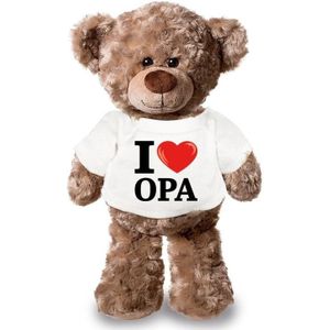 Knuffelbeer met I Love Opa T-shirt 43 cm