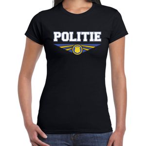 Politie t-shirt zwart dames - Beroepen shirt - Feestshirts
