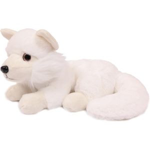 Knuffeldier Poolvos - zachte pluche stof - wit - premium kwaliteit knuffels - 20 cm - Knuffel bosdieren