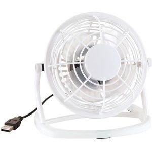 Mini ventilator wit 14 cm - USB aansluiting - Tafelventilator - Bureau ventilator