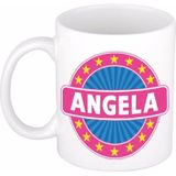 Angela naam koffie mok / beker 300 ml - namen mokken