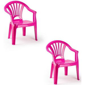 4x Roze tuinstoelen 35 x 28 x 50 cm voor kinderen - Kinderstoelen outlet! |  Laagste prijs! | BESLIST.nl