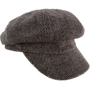 Verkleed pet/hoed Bakerboy - voor heren - grijs - jaren 20/30/40 thema - Verkleedhoofddeksels