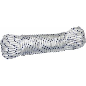 AMIG paracord touw - 10 meter - D4mm - 400kg - nylon/polyester - wit/blauw - Touw