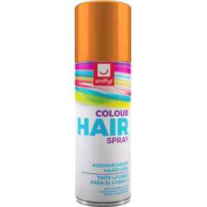 Carnaval haarverf - oranje - spuitbus - 125 ml - haarspray - Kleurhaarspray