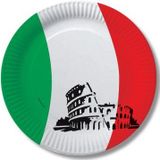 Tafel dekken versiering set vlag Italie thema voor 40x personen - Feestpakketten