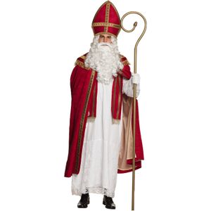 Sinterklaas kostuum - inclusief witte pruik met baard - Carnavalskostuums