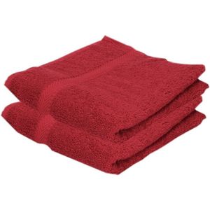 2x Jassz rode handdoeken 70 x 140 cm - Badhanddoek