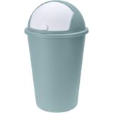 Vuilnisbak/afvalbak/prullenbak groen met deksel 50 liter - Prullenbakken