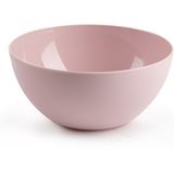 Plasticforte kommetjes/schaaltjes - 4x - dessert/ontbijt - kunststof - D17 x H8 cm - roze - BPA vrij