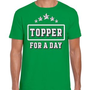 Topper for a day concert t-shirt voor de Toppers groen heren - Feestshirts