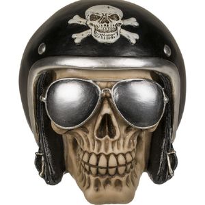 Spaarpot Motor bikers skull 16 x 13 cm - Spaarpotten