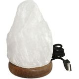 Himalaya zoutsteen ledlamp/zoutlamp wit USB multikleur 11,5 cm - Verlichting