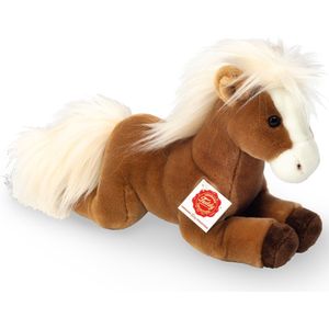 Knuffeldier Paard - zachte pluche stof - premium kwaliteit knuffels - lichtbruin - 30 cm - Knuffel boederijdieren