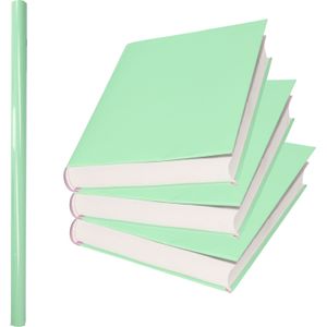 1x Rollen kadopapier / schoolboeken kaftpapier pastel groen 200 x 70 cm - Kaftpapier
