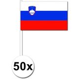 50 zwaaivlaggetjes Sloveneense vlag - Vlaggen
