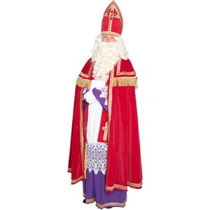 Sinterklaas kostuum - inclusief witte pruik met baard - Carnavalskostuums