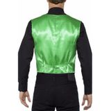 Groen heren gilet met pailletten - Carnavalskostuums