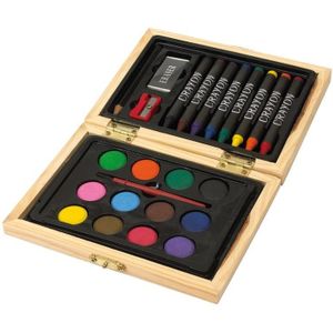 Kleuren en tekenen koffer met verf, krijt en meer - schildersets