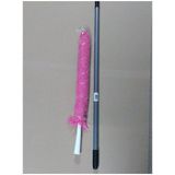 Plumeau/duster microvezel met telescoopsteel 75 - 150 cm roze - plumeaus