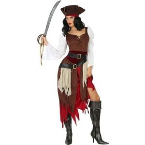 Carnaval piraten verkleedkleding Francis voor dames - Carnavalskostuums