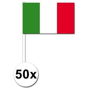 50 zwaaivlaggetjes Italiaanse vlag - Vlaggen