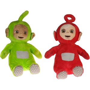 Pluche Teletubbies speelgoed set knuffel Po en Dipsey 30 cm - Knuffelpop