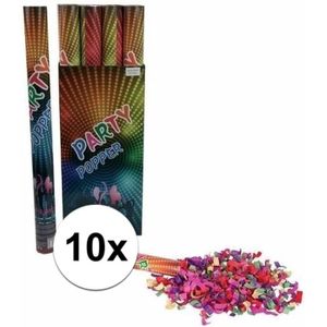 10x Confetti knaller kleuren 60 cm - Confetti