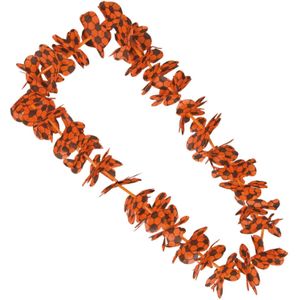 Oranje voetbal hawaii krans/slinger - Verkleedkransen