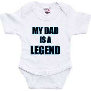 My dad is a legend cadeau baby rompertje wit jongen/meisje - Rompertjes