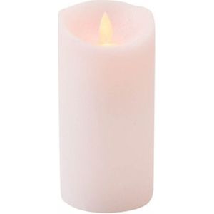 1x Roze LED Kaars / Stompkaars 15 cm - Luxe Kaarsen Op Batterijen met Bewegende Vlam