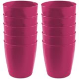30x drinkbekers van kunststof 300 ml in het roze - Drinkbekers