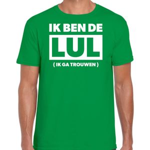 Vrijgezellen feest t-shirt voor heren - ik ben de lul - groen - bachelor party/bruiloft - Feestshirts