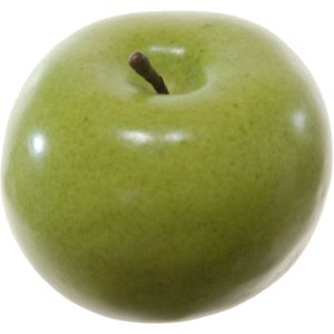Kunstfruit decofruit - appel/appels - ongeveer 6 cm - groen - namaak fruit