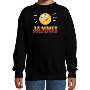 Funny emoticon sweater jammie zwart voor kids - Feesttruien