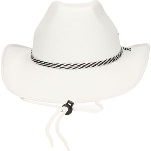 Carnaval verkleed Cowboy hoed Memphis - wit - volwassenen - Western thema - Verkleedhoofddeksels