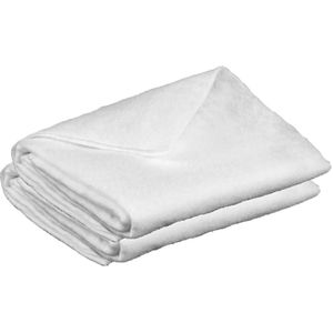 Feeric Christmas Sneeuwdekens/sneeuwtapijt - 2x - wit - 100 x 100 cm - polyester
