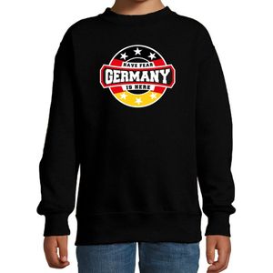 Have fear Germany is here / Duitsland supporter sweater zwart voor kids - Feesttruien