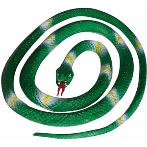 Opgerolde slang groen 140 cm - Speelfiguren