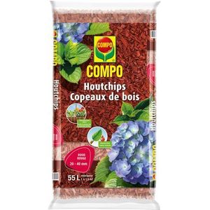 Compo Houtchips Rood 55l