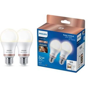 Philips Slimme Ledlamp A60 Warm Wit E27 8w 2 Stuks | Slimme verlichting