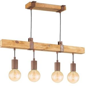 Home Sweet Home Hanglamp Denton Hout Roest 4xe27