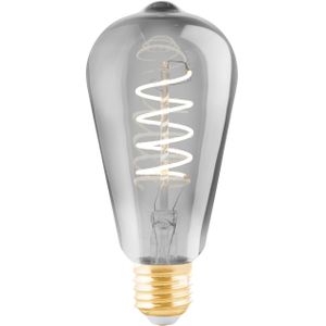 Eglo - Ledfilamentlamp Edison Spiral - Smoke - Dimbaar - Warm Wit - E27 - 4W